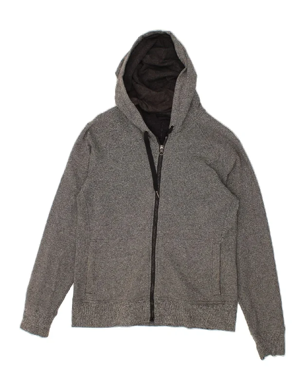 LULULEMON Womens Zip Hoodie Sweater US 8 Medium Grey Flecked